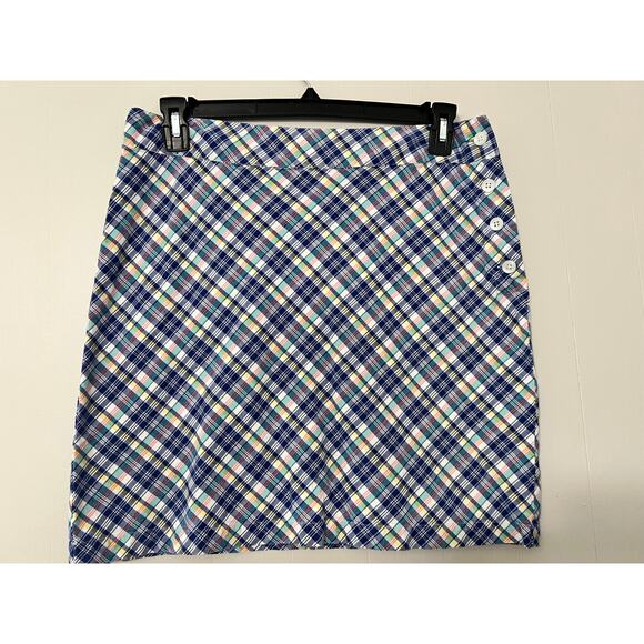 Tommy Hilfiger Size 14 Y2K Preppy Blue Plaid Skirt - Picture 1 of 5